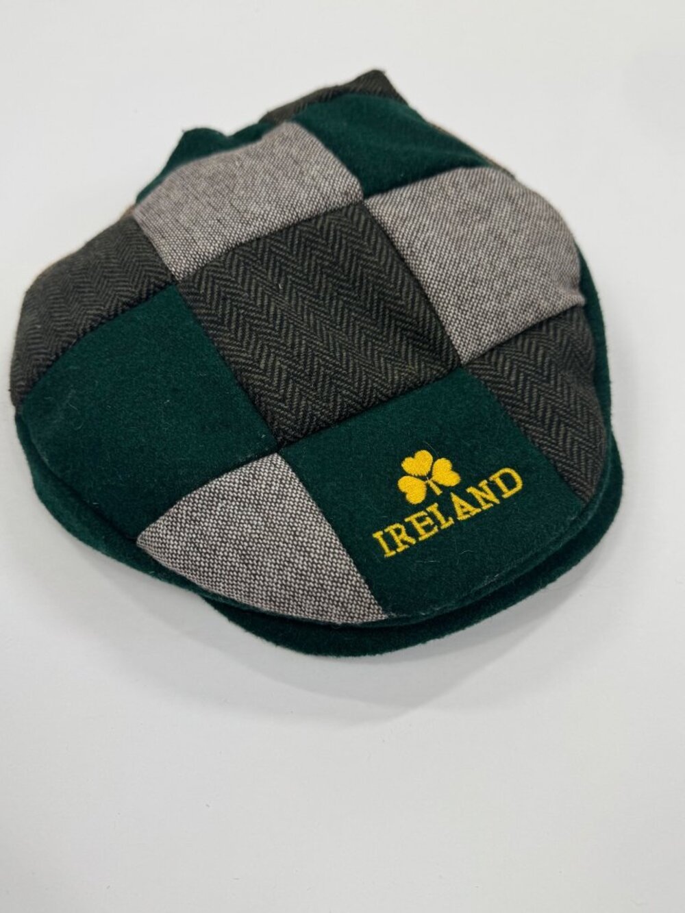 Ireland Hat Flat Cap Shamrock Embroidery Patchwork